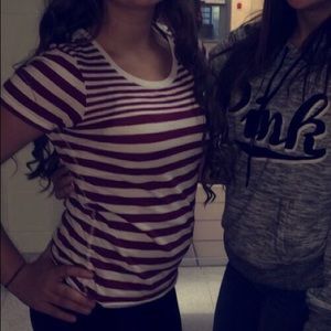 Women’s Red Stripe Short Sleeve Shirt